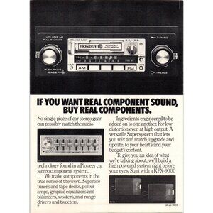 1979 Pioneer KPX-9000 Car Stereo Tape Deck Vintage Print Ad Audiohile Wall Art